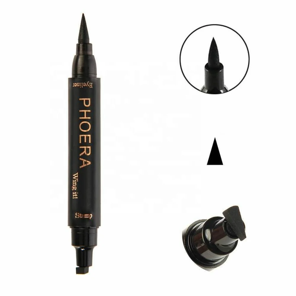  Double head two ways liquid eyeliner pencil with seal long-lasting