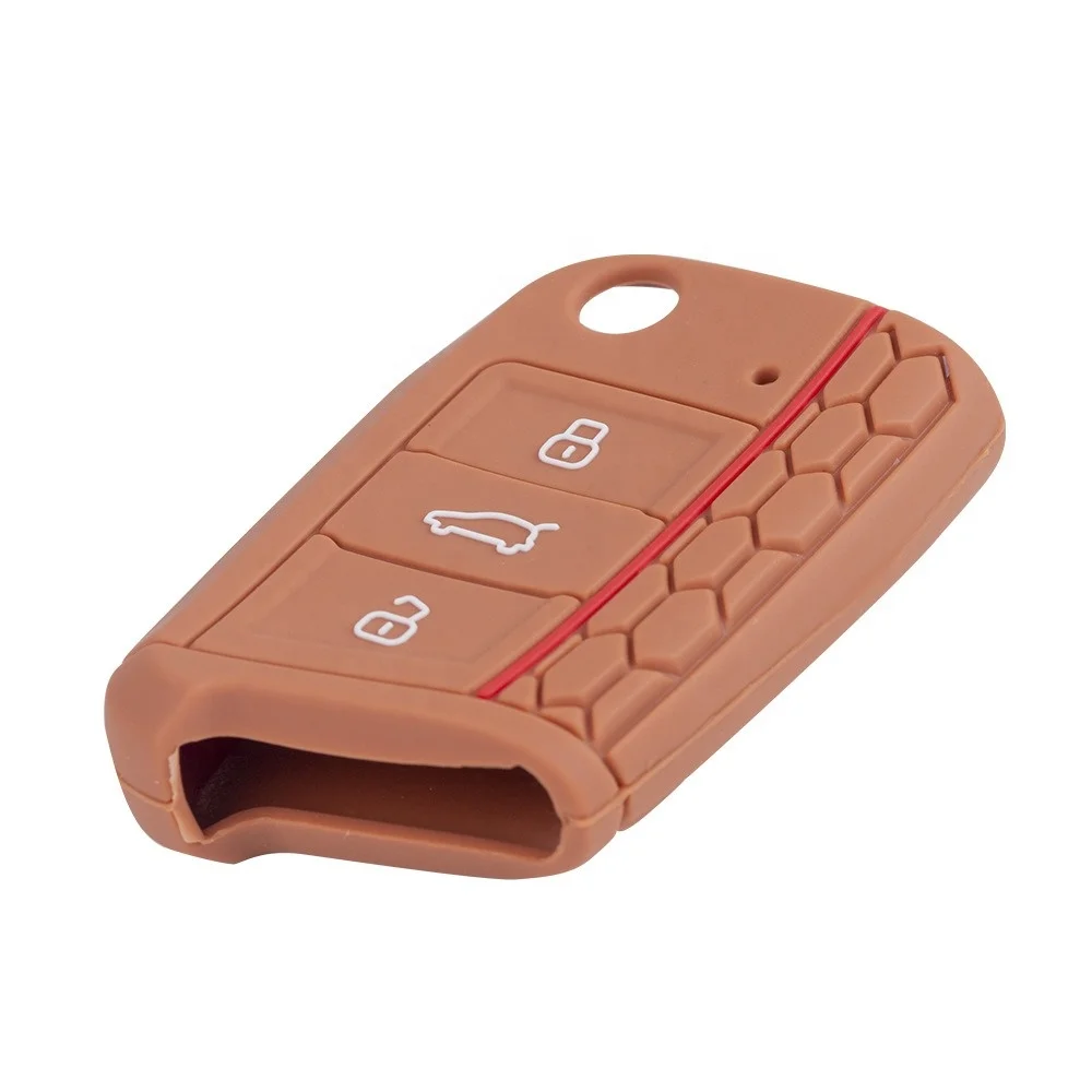 Car Key Cover Case Silicone Shell for VW Golf 7 MK7 VII Tiguan Polo Skoda Octavia A7 Kodiaq Seat Ateca Leon