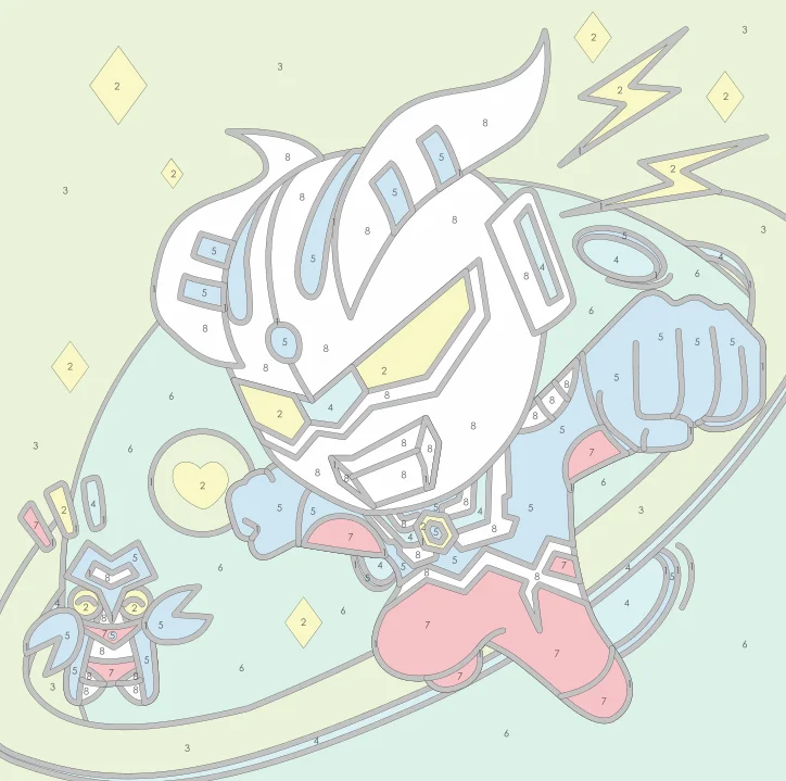 Wholesale Cheap Price 100% Cotton Printed Canvas  20*20 Cm Kit Paint By Numbers For Child