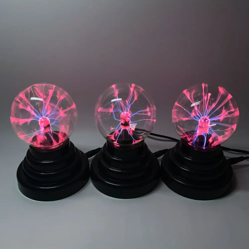 Hot sales Novelty gift 3 inches electrostatic ion magic sphere globe USB powered luminous plasma ball light for table decorative