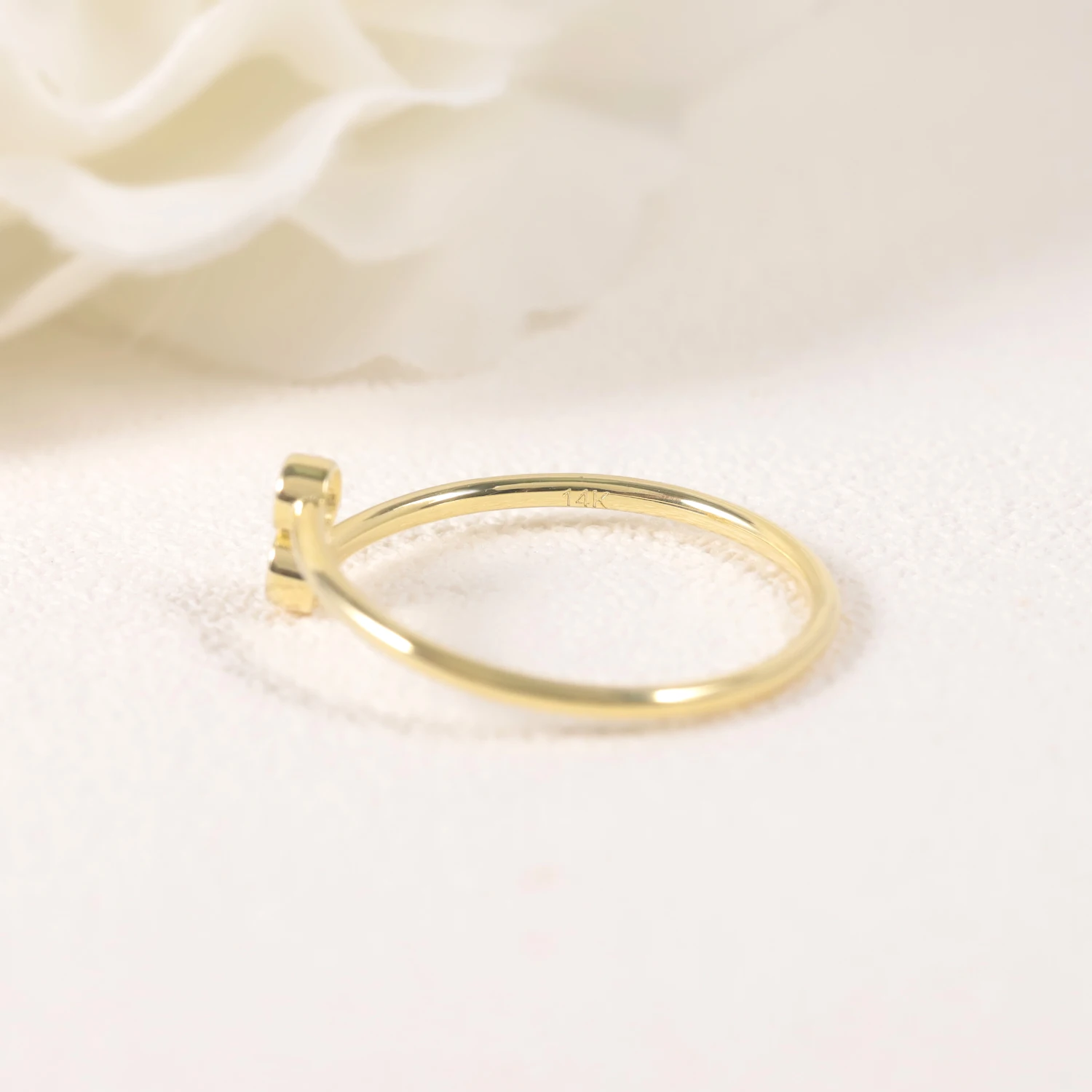 Abiding On-Time Delivery New Styles Diamond Ring Women Customize Non Tarnish Jewelry Two Stone Collection 14K Gold Rings