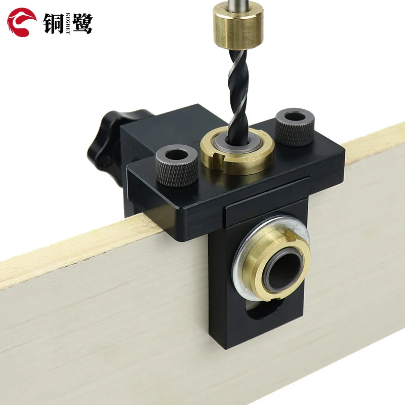 KEGRET 6/8/10mm Drill 3 in 1 Locator Hole Puncher Positioning Opener Carpentry Woodworking Tools Wood Doweling Jig