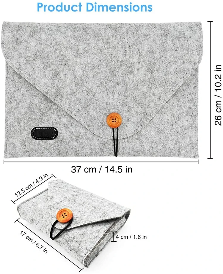 Custom Logo Size  Felt Laptop Case/Felt Laptop Sleeve Bag Computer Cover