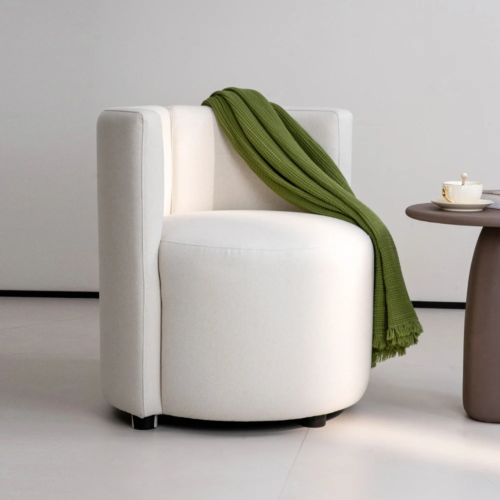 Nordic Teddy Chair Wool Fabric Fauteuil Luxury Modern White Living Room Furniture Single Seater Sofa Accent Lounge Armchairs