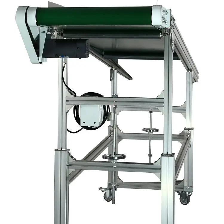 Factory automatic Industrial manufacturing PVC flat belt conveyor system rubber conveyor belt