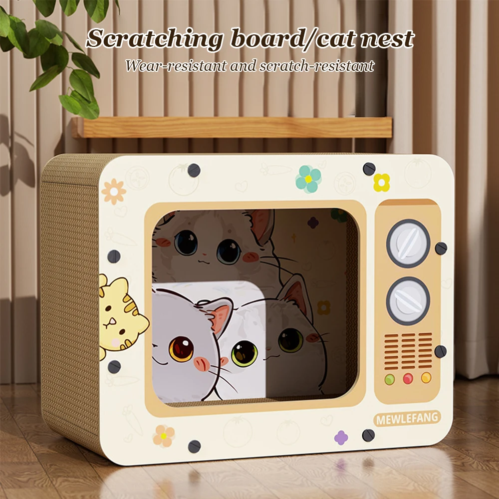 2024 Corrugated Eco Friendly Scratching Cardboard Cat Scratcher House