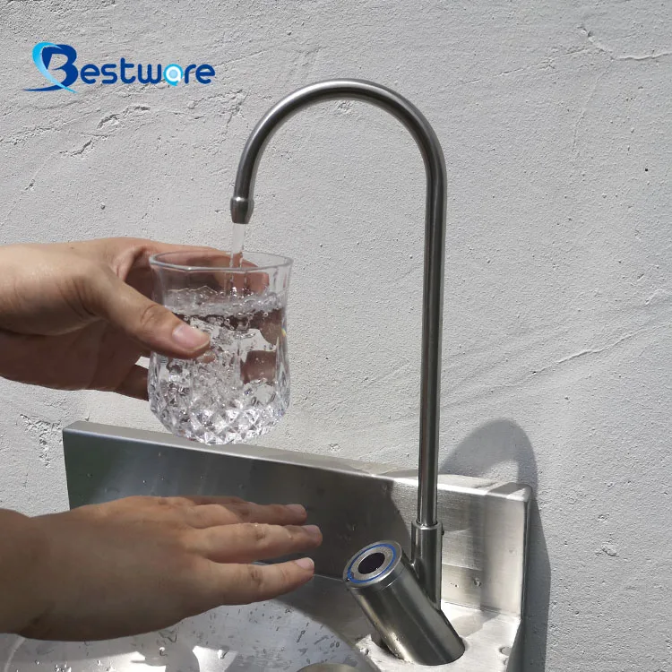 Modern Design Touchless Stainless Steel Automatic Drinking Water Faucet New Sensor Technology for Outdoor Use
