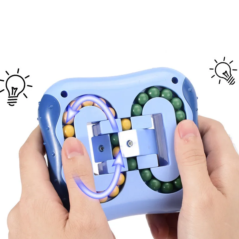Decompression Toy Square Rotating Magic Bean Rotating Cube Puzzles Game for Exercise Brain