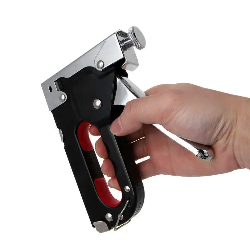 3 Way Gun Nailer Tacker With Staples Nails For Upholstery Wood Framing Door Furniture Finishing Tools Manual Heavy Duty Staple