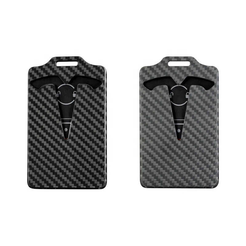 Car Interior Accessories Carbon Fiber Car Card Key Cover For Tesla Model 3 Model Y Model 3 Highland