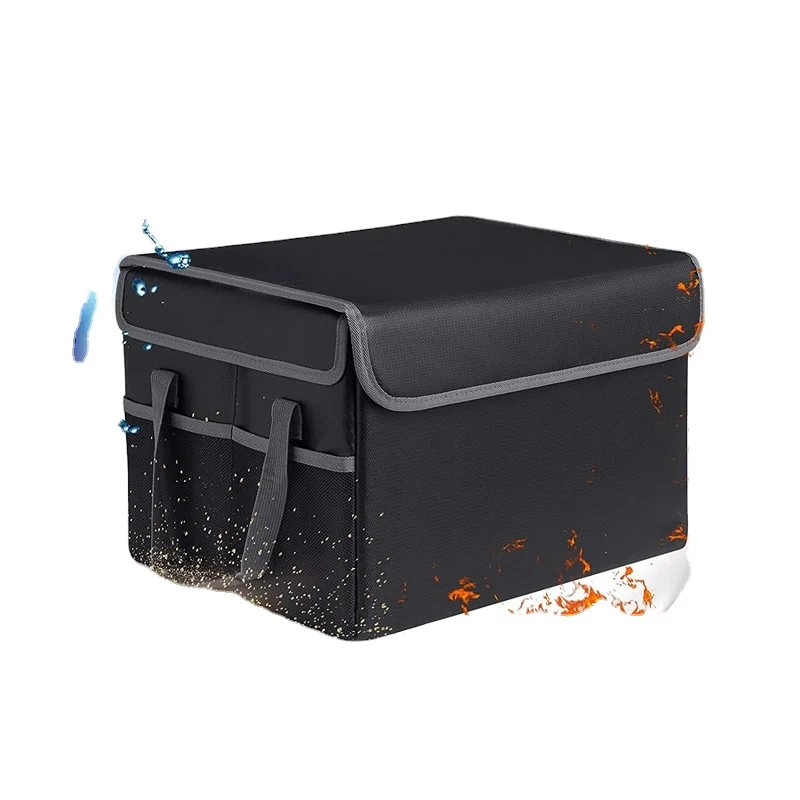 Hanging Letter Size Folder Portable File Box Important Passport Certificates Travel Organizer Waterproof Fireproof Document Bag