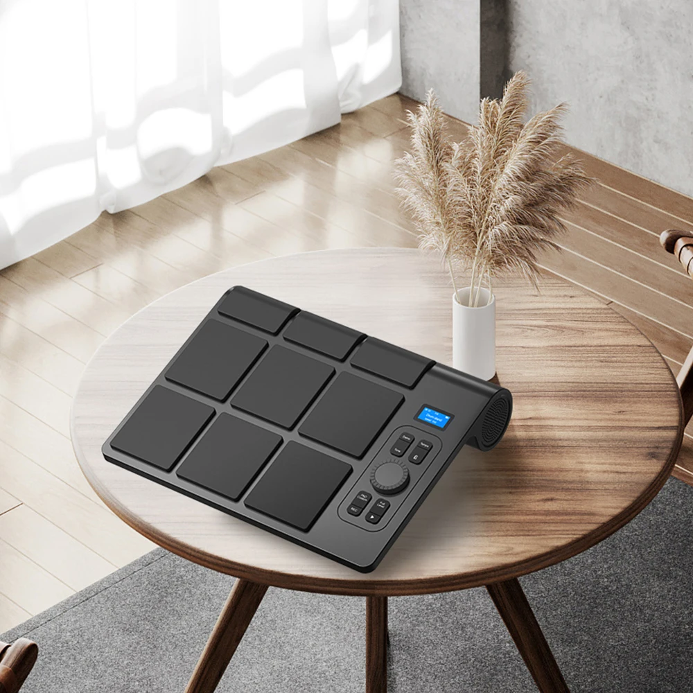 junior electric Tabletop Electronic Drum USB/Battery Powered 9 Pads Portable Drum Set Built-in Speakers Children Beginners