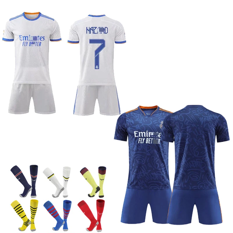 Futbol custom maillot de real thailand pswholesale clothing liver jersey uniform madrigal pool jersey soccer camisetas 1pcs 2022