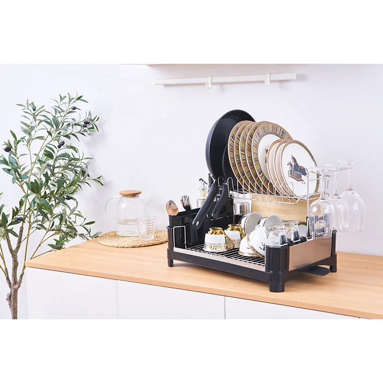 High-demand product market metal kitchen storage dish drying rack simple human dish rack