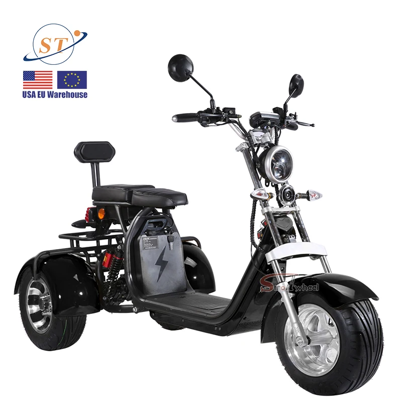 European warehouse citycoco 2000w electric motorcycle adult 3 wheel  60v 40ah battery electric scooters powerful adult
