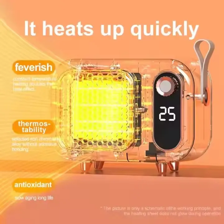 New Portable Infrared Electric Heater Multi-Block Home Office Thermal Insulation Magic Device Energy-Saving PC Fan Outdoor