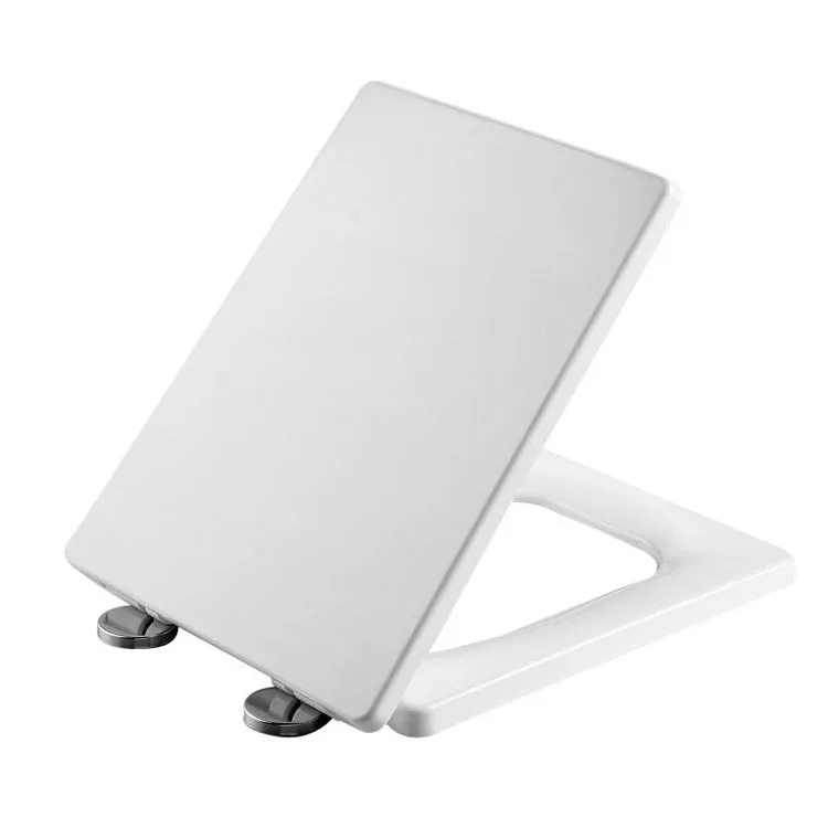 Высококачественная квадратная крышка унитаза из мочевины с мягким закрытием