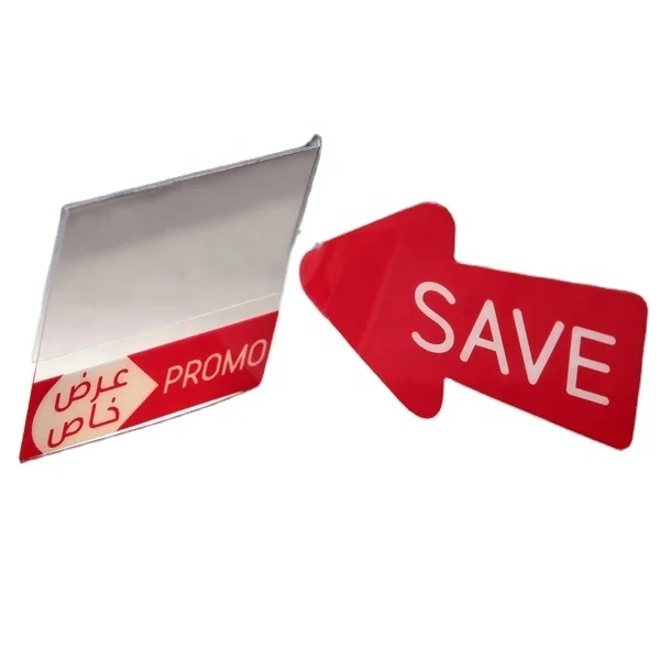 Meethope Store supermarket transparent customized promotional supermarket illumin clear acrylic pvc wobbler shelf talker