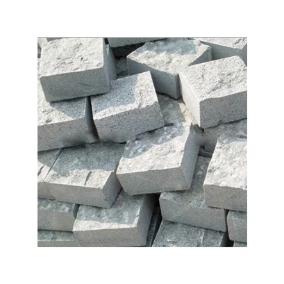 Cheap Chinese Building Stone Sesame White Granite G603 Cube Stone For Road Paving