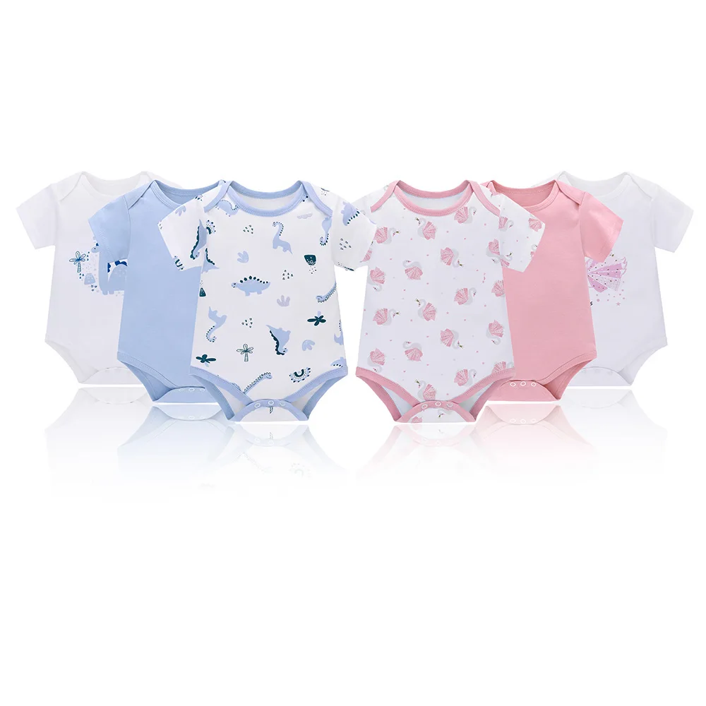Ecological new born baby girl clothes 0 to 3 months short sleeve cute baby clothes lovely 3pcs set newborn baby clothes boy
