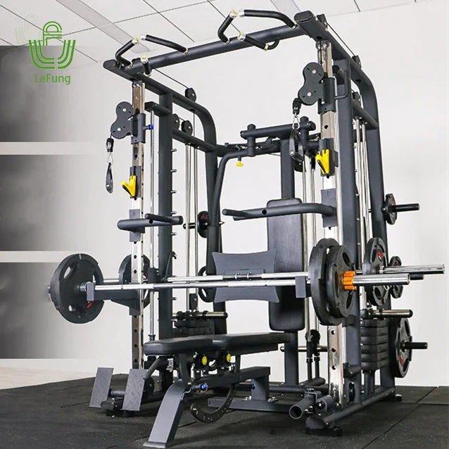 All In One Gym Smith Machine 2023 Professional Multi Functional Weight Lifting Training Smith Machine Power Cage Squat Rack
