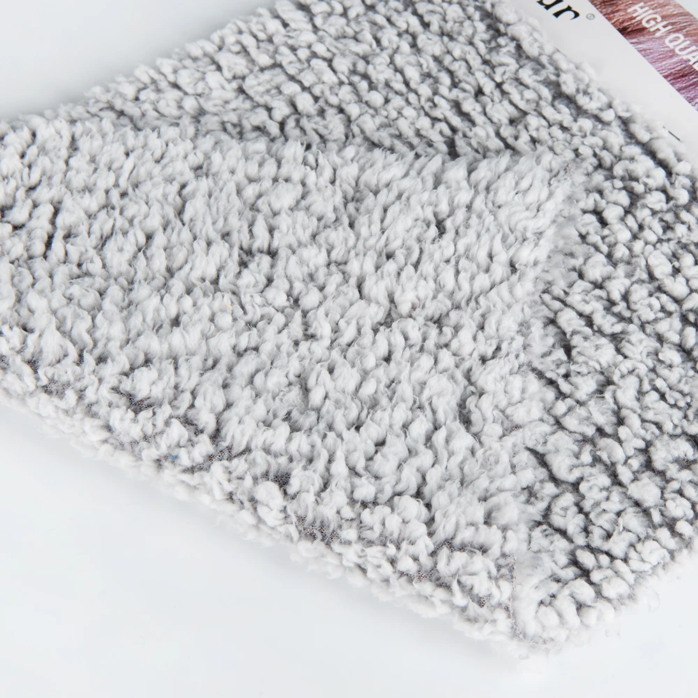 Wholesale 100% Polyester Soft Knitted Plush Fleece Shu Velveteen double side mirco sherpa fabric