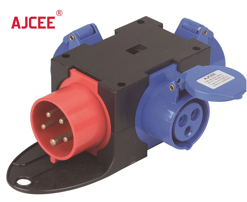 AJCEE OEM ip44  multiple socket extension power socket industrial plug and socket manufacturers hot sale