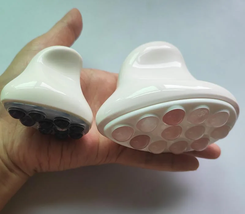 2025 New Design healthy care big gua sha jade roller bead Iron body massage tools for beauty facial spa shower