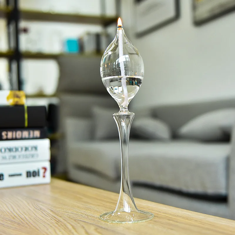 Best Selling Customized Refillable Glass Liquid Candle Replacement For Liquid Paraffin Disposable Fuel Cell Oil Lamp