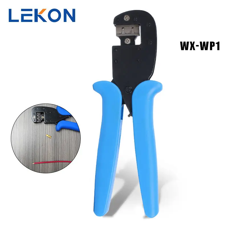 LEKON Micro Open Barrel Pin Connector Crimper Pin Crimper Mini Terminals Rachet Crimping Tool