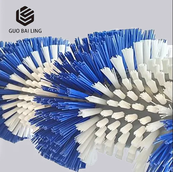 Custom Assemble Polishing Brass Wire Double Stainless Steel Belt Spiral Roller Brush with Shaft