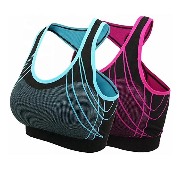
Womens seamless wire free fitness gym yoga wear sexy sport bra 