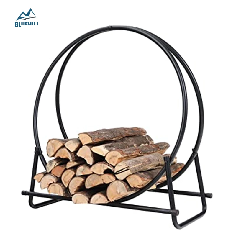 Outdoor Firewood Log Storage Rack Bracket Kit,Fireplace Steel Storage Holder