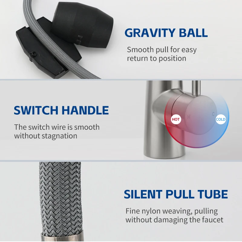 Australian Standard Watermark Water Tap Modern Pull Down Kitchen Water Tap Faucets Pull Out Faucet For Kitchen Sink