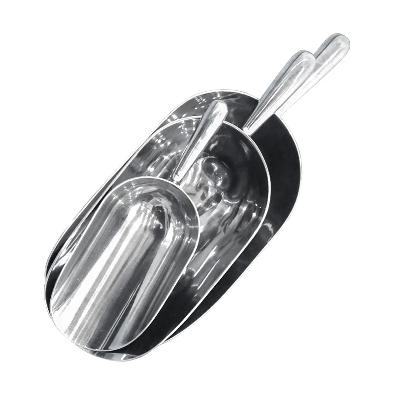 Pizza accessories Metal Ice Scoop 6oZ, 12oZ, 24oZ, 24oZB grain bar dry shovel Food Scoops for Bar Party Wedding Pet Dog Food