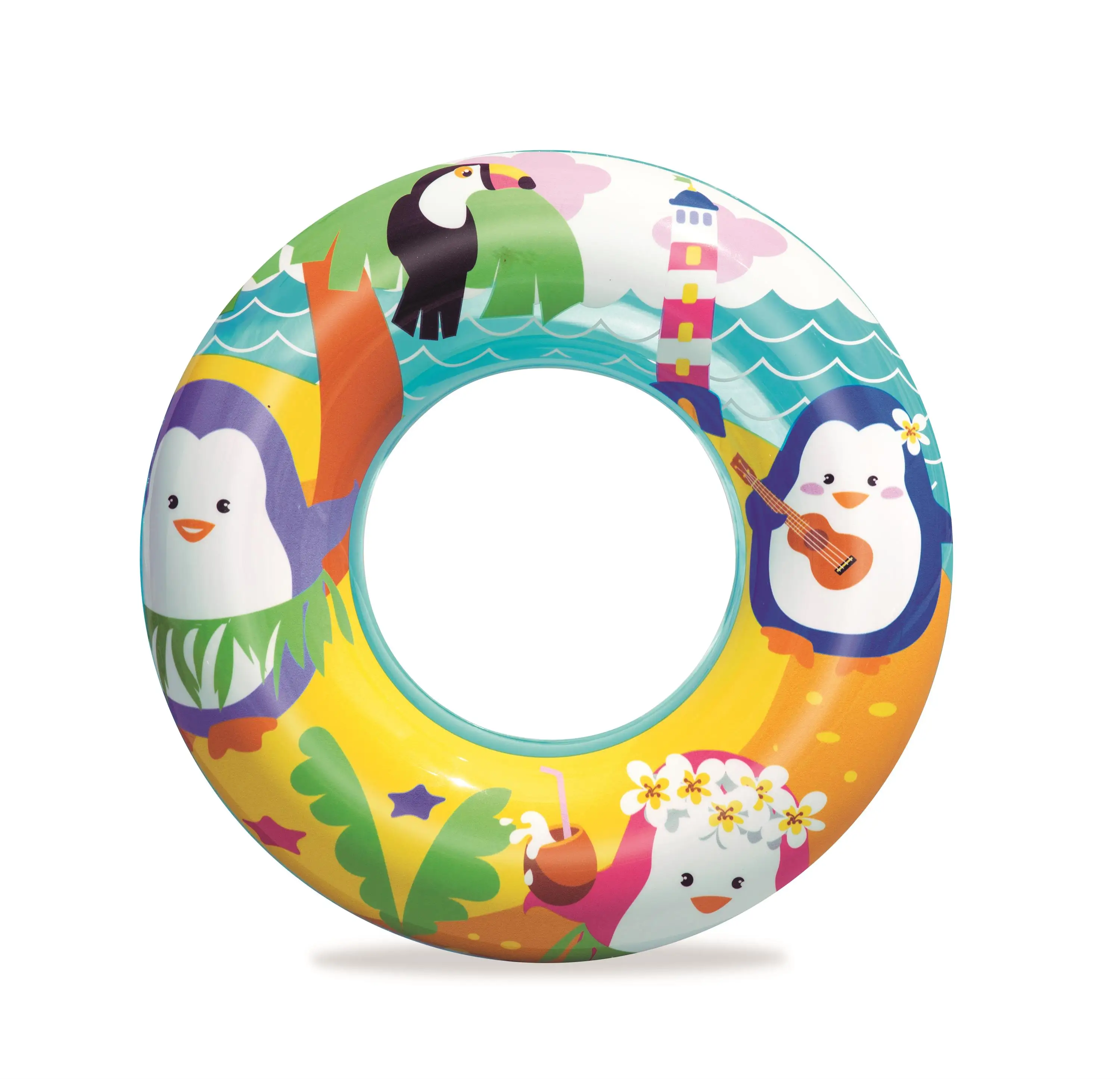 Bestway 36113 sea adventures 51cm kids swim ring inflatable rubber ring tube for kids 3-6 years