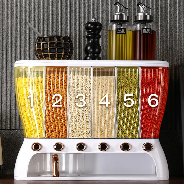 Xingyou Automatic 10kg kitchen multifunction food Sealed Moisture-proof Insect-proof Rice Bucket cereals multi grain dispenser