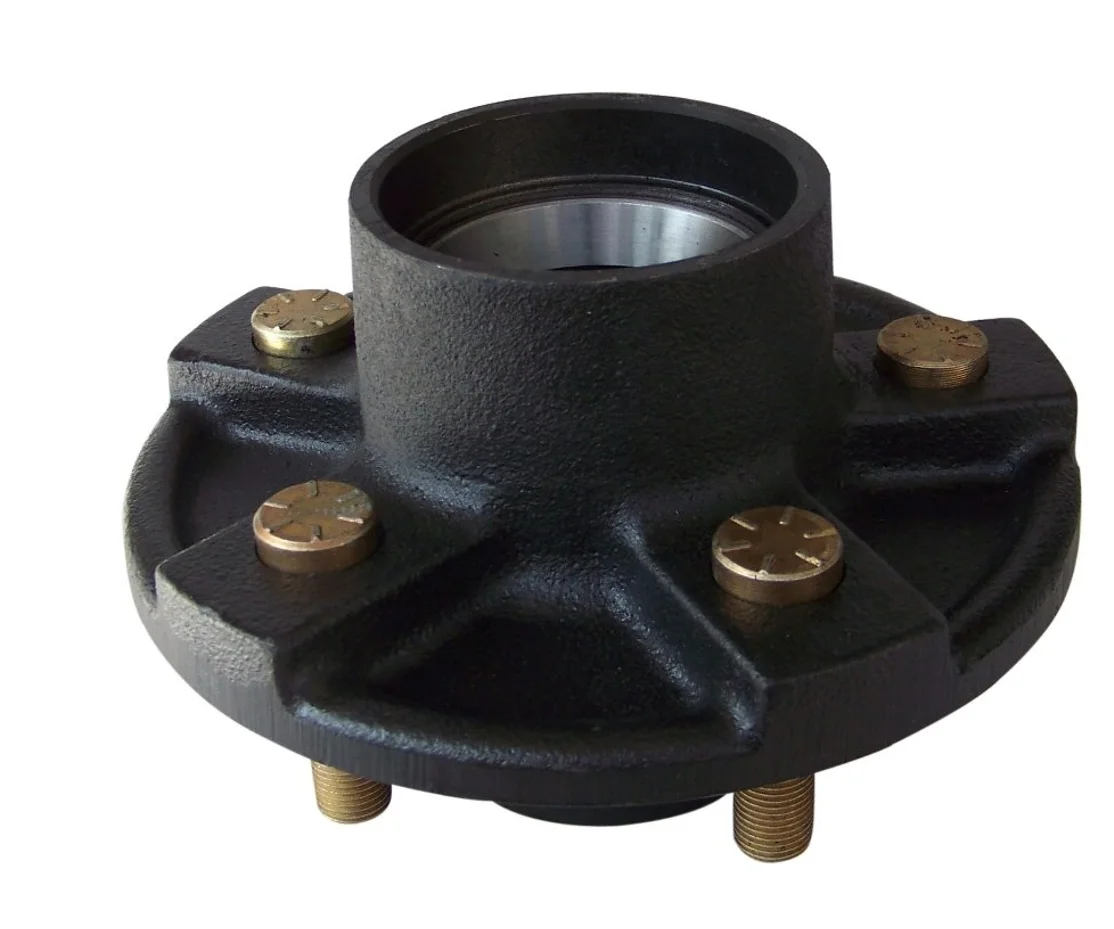 Trailer Hub  Round Square Solid 4 5 6 8 Stud Small Stub Axle  trailer wheel hub