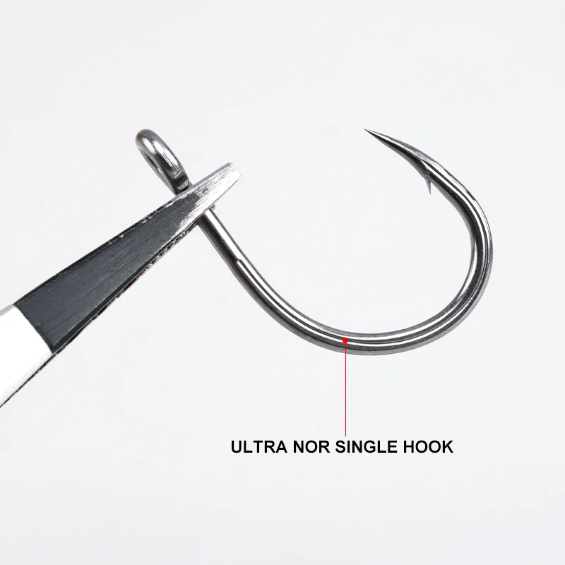Mustad 35101UN-TS Jigging Hooks High Carbon Steel Deep Ocean Big Barbed Hooks With Circle Squid Grouper Hooks