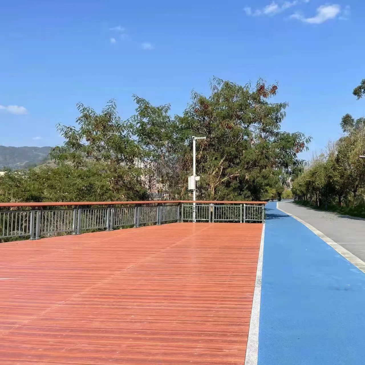 Brushed Finish Fiber Cement Board for Villa Application Decking-Covered Park County Park Boardwalk Decking