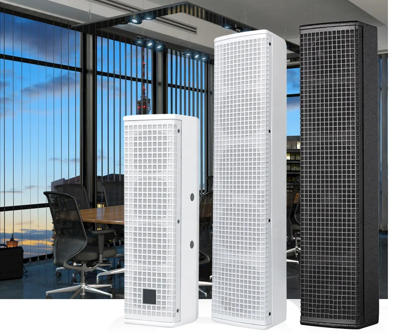 Passive array speakers  for church and mini concertcolumn speakers in meeting room with 12 inch bass speaker