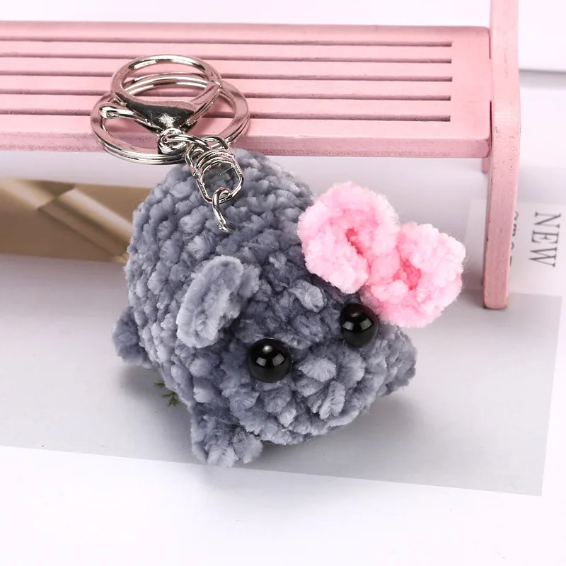 Factory Direct Hot Sale Pet Toys Squeak Sad Hamster Keychain Crochet Handmade Plush Toy Sound Singing Sad Hamster With Sound