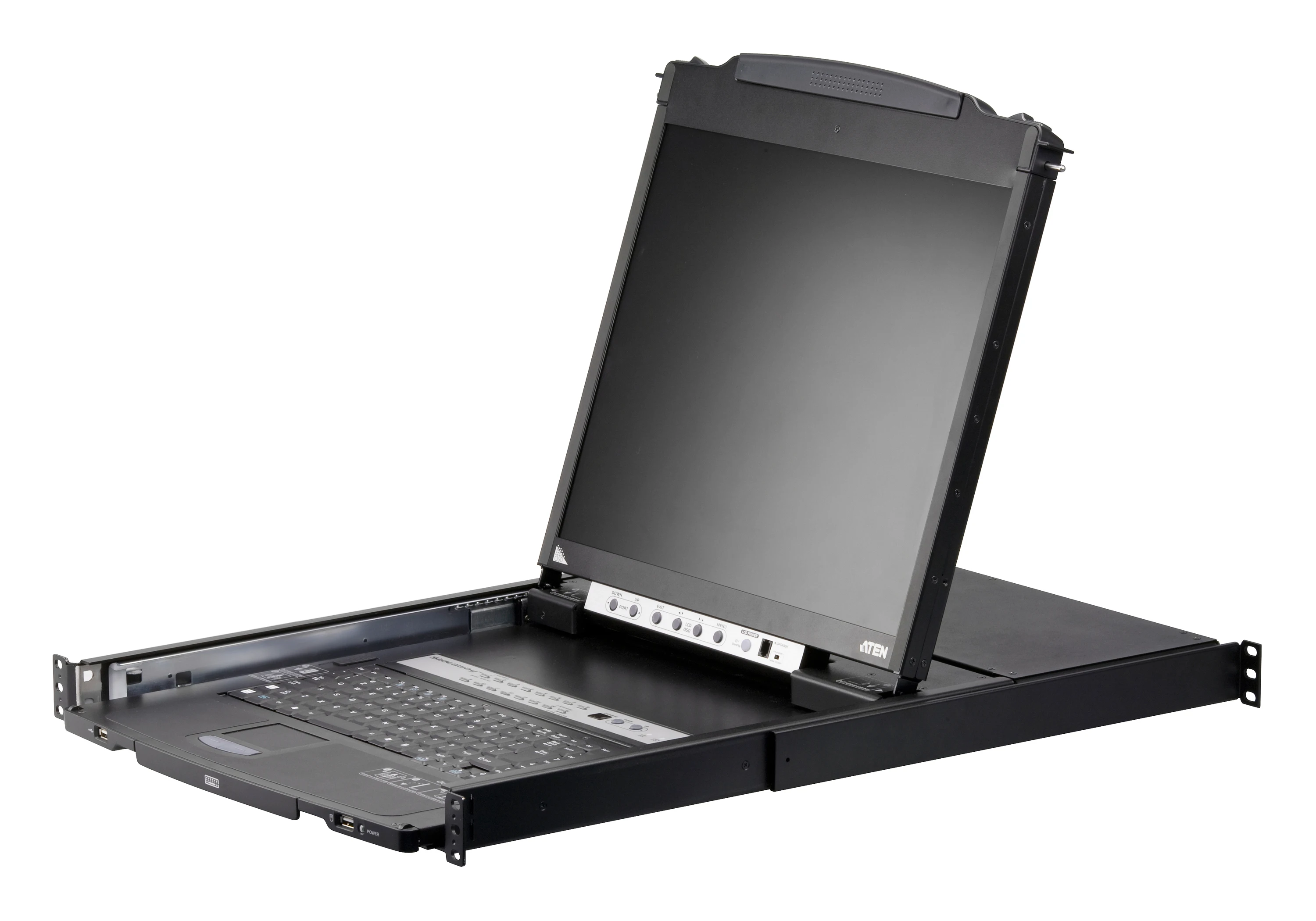 ATEN 16-Port PS/2-USB VGA 19-inch dual-rail LCD KVM Switch  CL5816 ATA