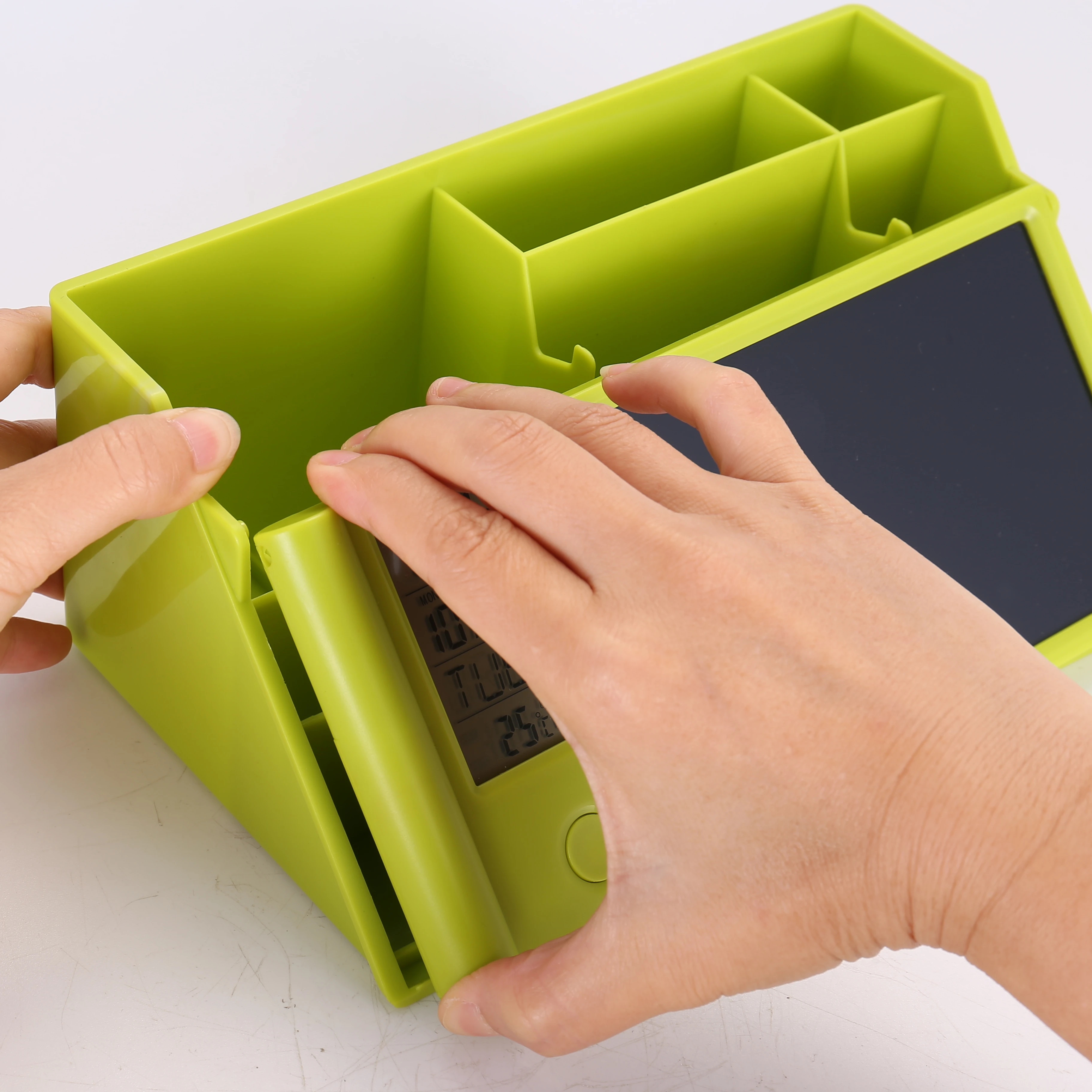 2022 New Multifunctional Pen Holder with Electronic Calendar and Writing Tablet