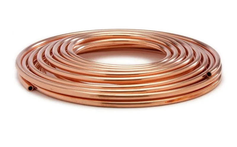 air conditioning pancake coil copper tube supply for air conditioner straight copper pipe
