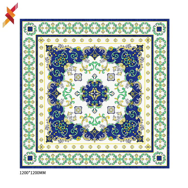 Polished golden crystal ceramic tile carpet for mid east