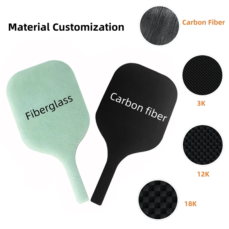 Custom Honeycomb USAPA Approved Carbon fiber pickleball paddle OEM pickleball racket fabric carbon fiber pickleball paddle