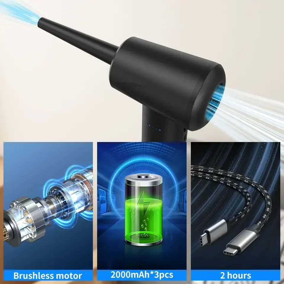 2023 new arrivals hot selling brushless motor cordless dust collector blower vacuum cleaner air duster gun