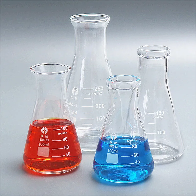 Factory Glass Conical Beaker for Lab Use