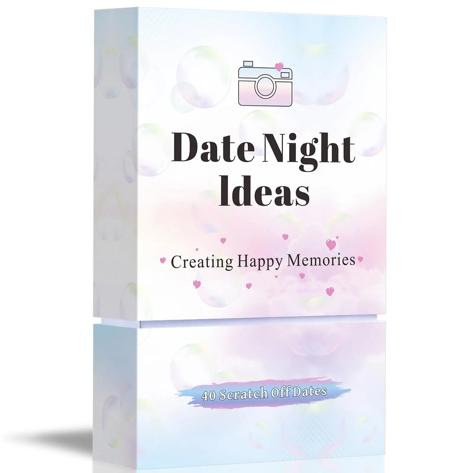 Myway 2024 Custom Printing 40 Fun and Romantic Scratch Off Card Personalized Date Night Scratch-Off Cards for Couple